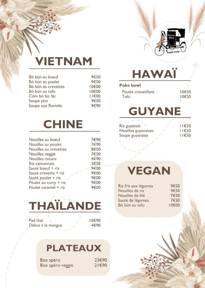 Saveur d'Asie - Menu Image 2